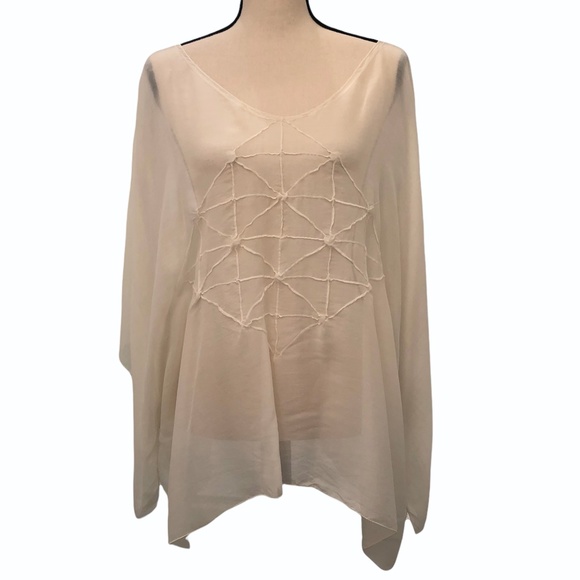 MAXSTUDIO CREAM LOOSE FIT SQUARE TOP GEOMETRIC DESIGN - Picture 11 of 16